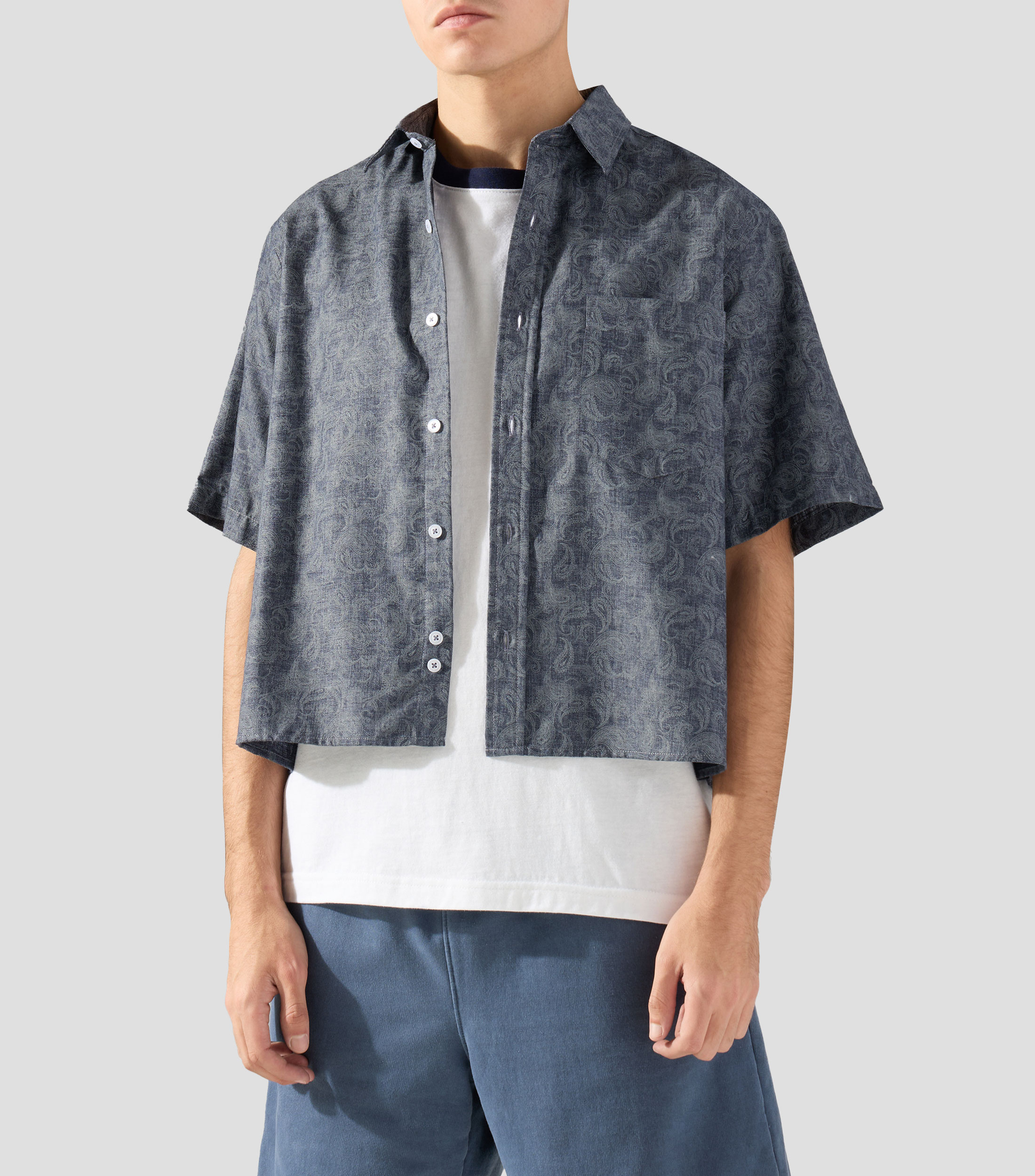 Camisa estampada manga corta Hombre